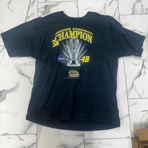 NASCAR Men's Black and Navy Tshirt